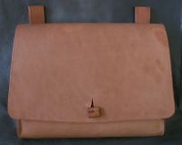 16th - 17th century belt wallet with a square front and side gussets