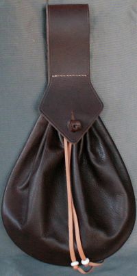 Ladies 17th century teardrop belt purse