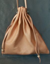 Ladies 14th/15th century square drawstring purse