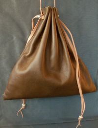 Ladies 14th/15th century large square drawstring purse