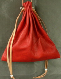 Ladies 14th/15th century square drawstring purse