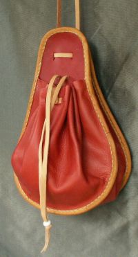 Ladies 16th century pear shaped purse with two sections