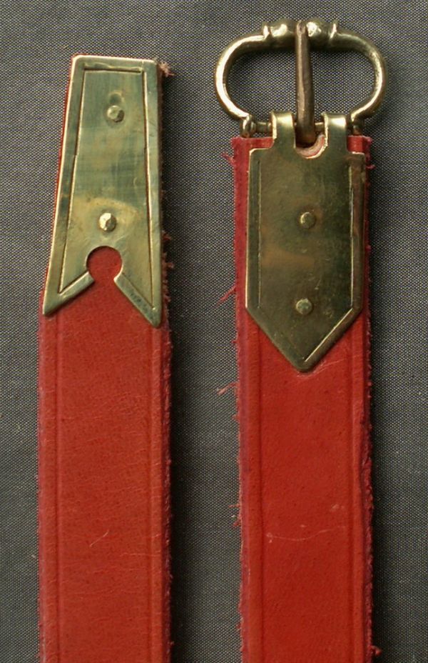 Medieval belt with buckle plate and strap end