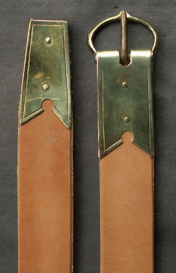 Medieval belt with buckle plate and strap end