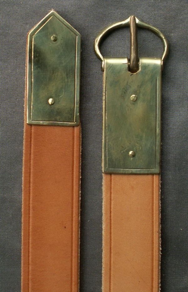 Medieval belt with buckle plate and strap end