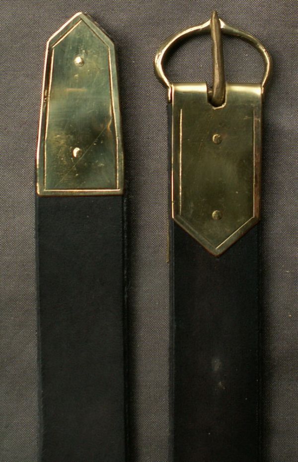 Medieval belt with buckle plate and strap end