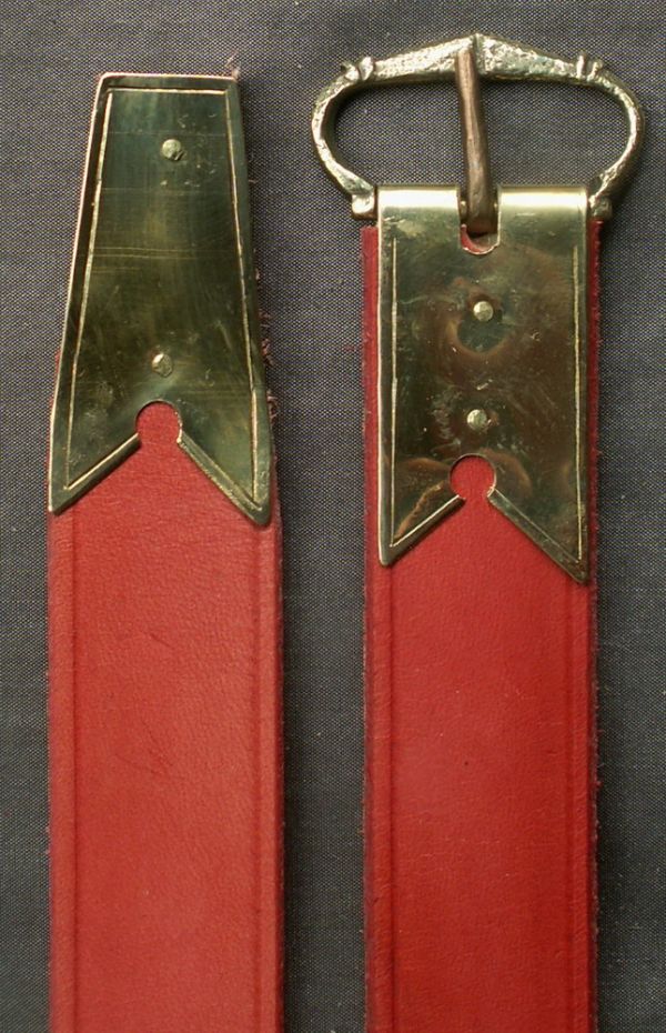 Medieval belt with buckle plate and strap end