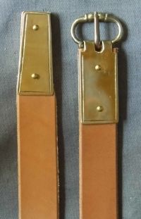 Medieval belt with buckle plate and strap end