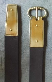 Medieval belt with buckle plate and strap end