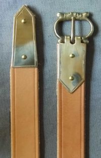 Medieval belt with buckle plate and strap end