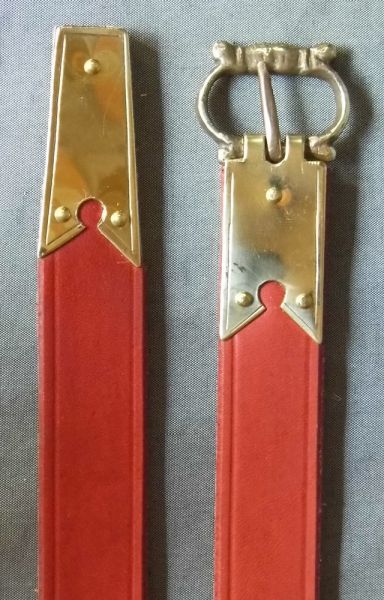 Medieval belt with buckle plate and strap end