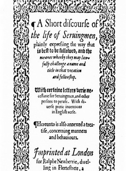 The Life of Servingmen - 1578